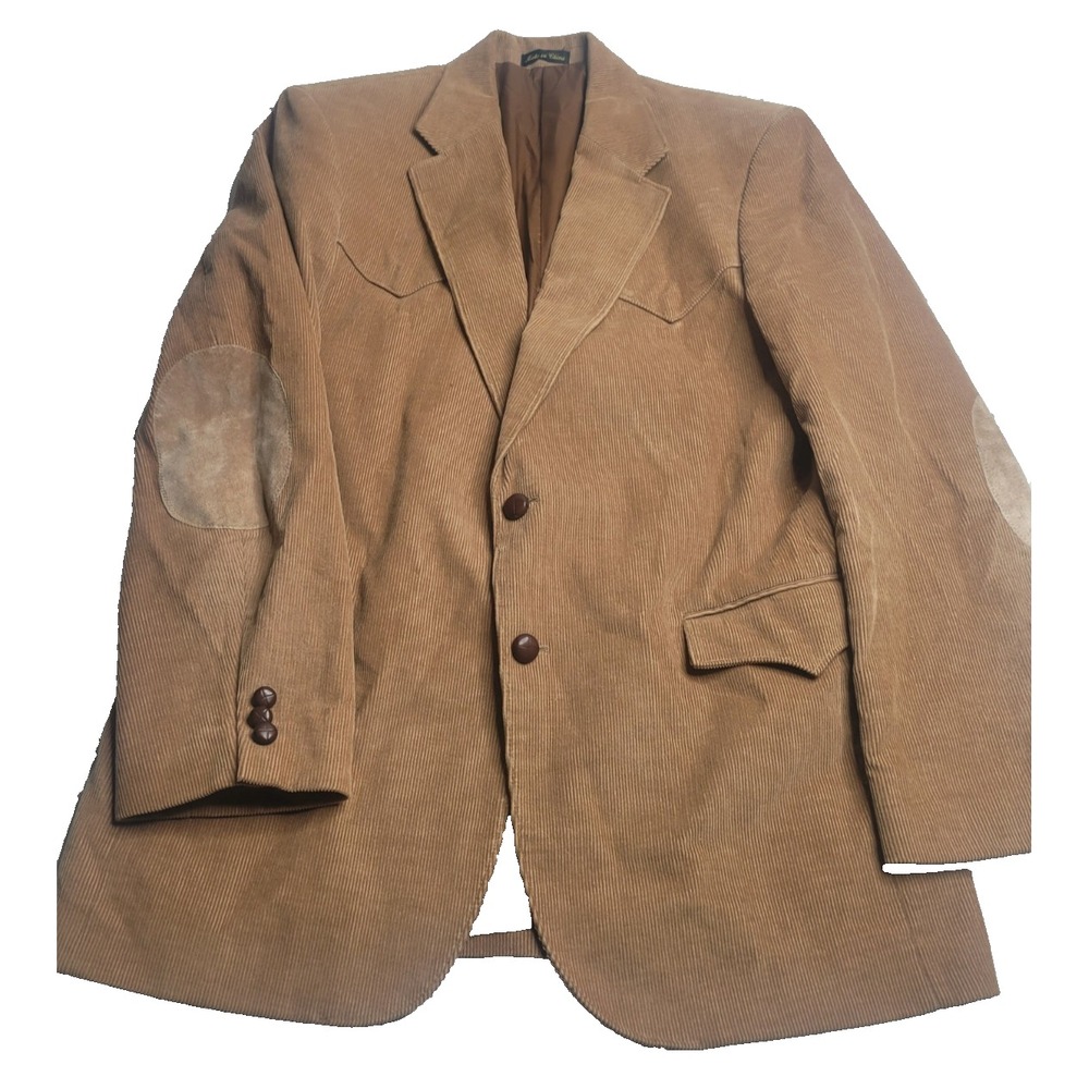 Circle S Dallas Texas Corduroy Tan Jacket Men's‎ 42L Western